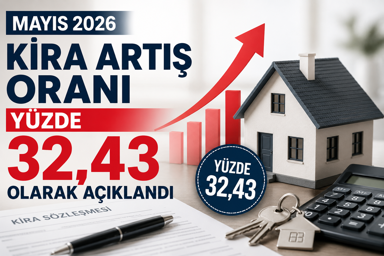 Mayıs 2026 Kira Artış Oranı Yüzde 32,43 Olarak Açıklandı