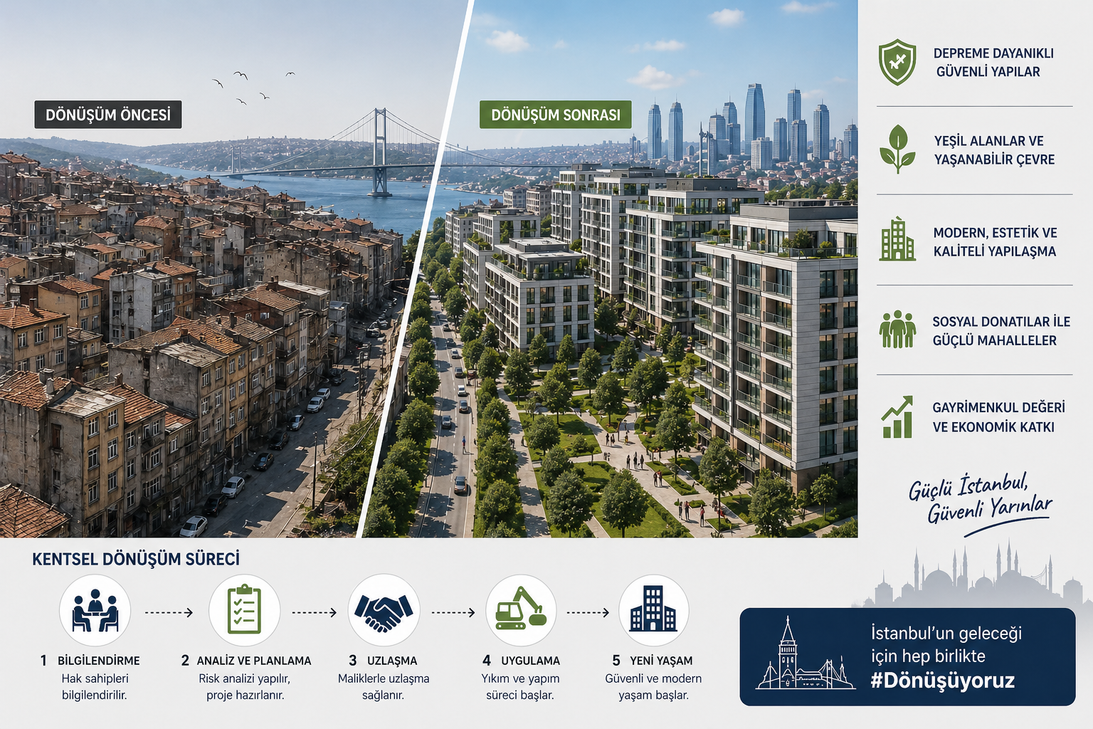 İstanbul'da Kentsel Dönüşüme 3 Milyon Liraya Kadar Destek: 180 Ay Vade